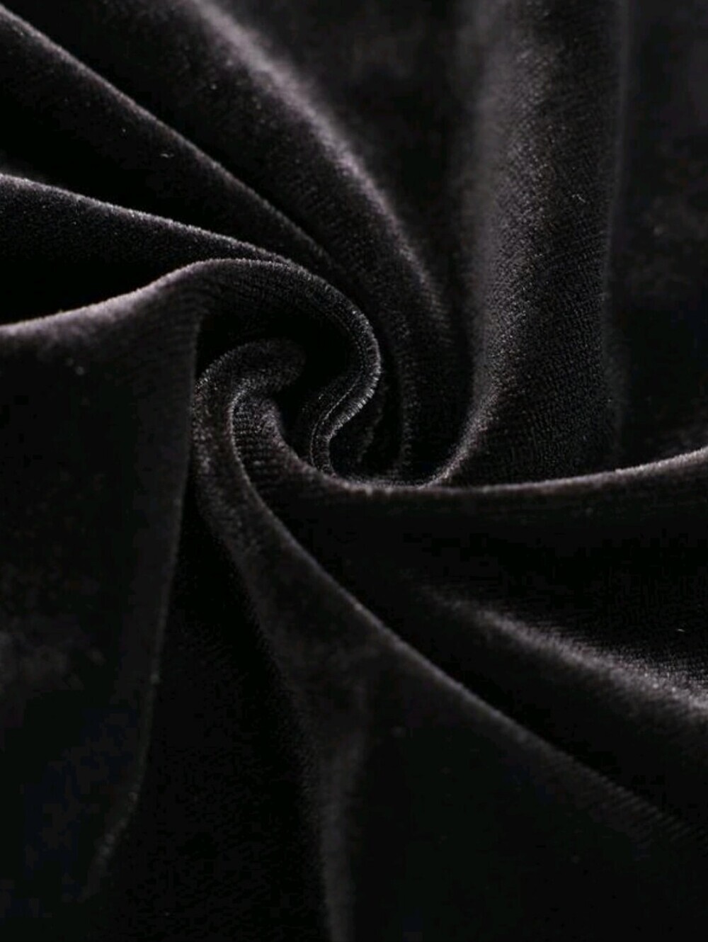 Women's Autumn New Black Velvet & Gold Satin Patchwork Bow Off-Shoulder - Picture 5 of 8